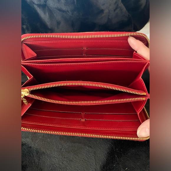 Louis Vuitton Monogram Vernis Patent Leather continental Wallet Scarlet Red - Picture 14 of 16